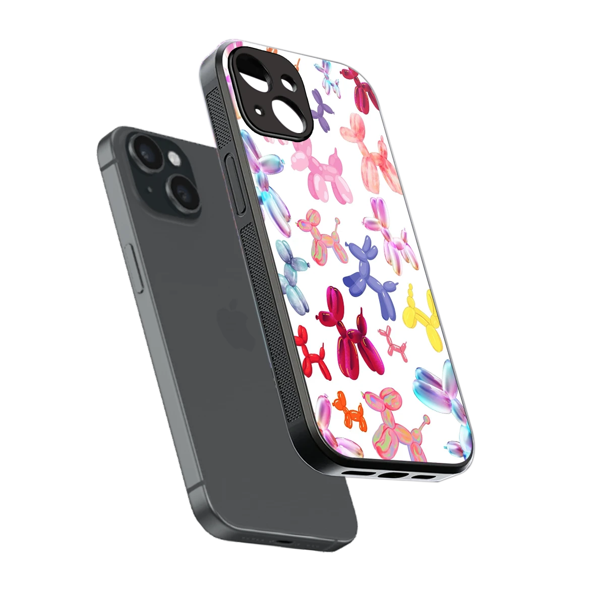 Magic Float sleek iphone 15 cover with tempered glass back and TPU edges