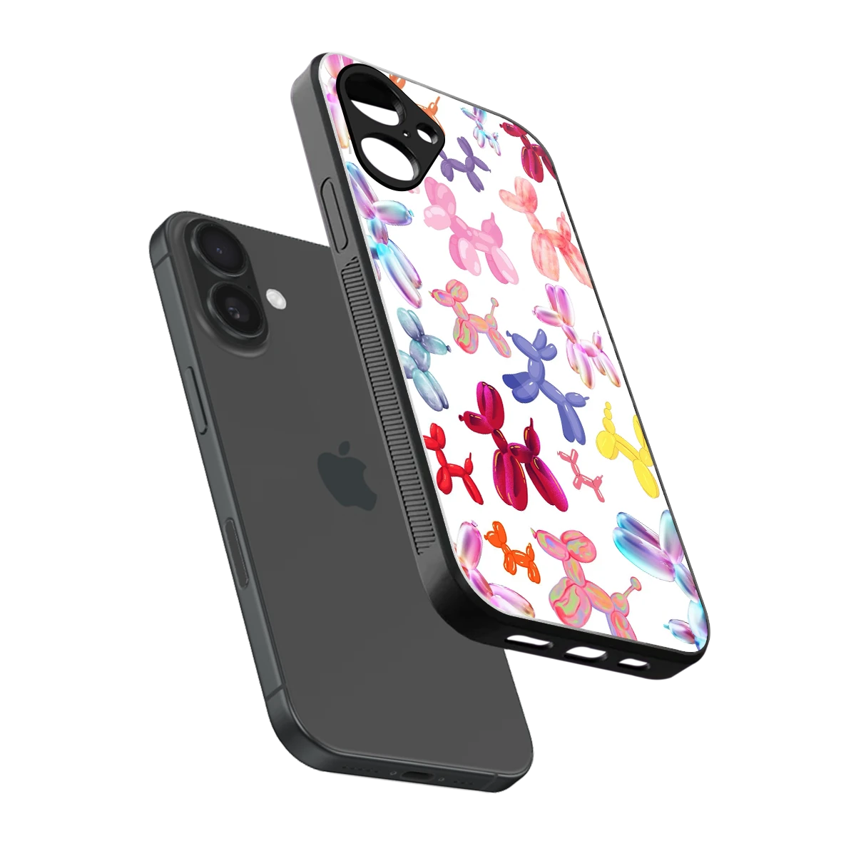 Magic Float sleek iPhone 16 cover with tempered glass back and TPU edges