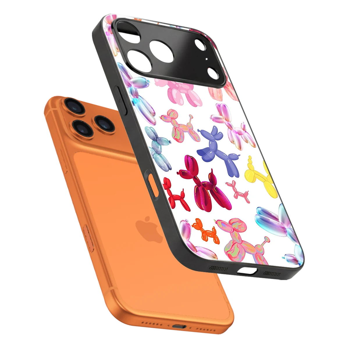 Magic Float sleek iphone 17 pro max cover with tempered glass back and TPU edges