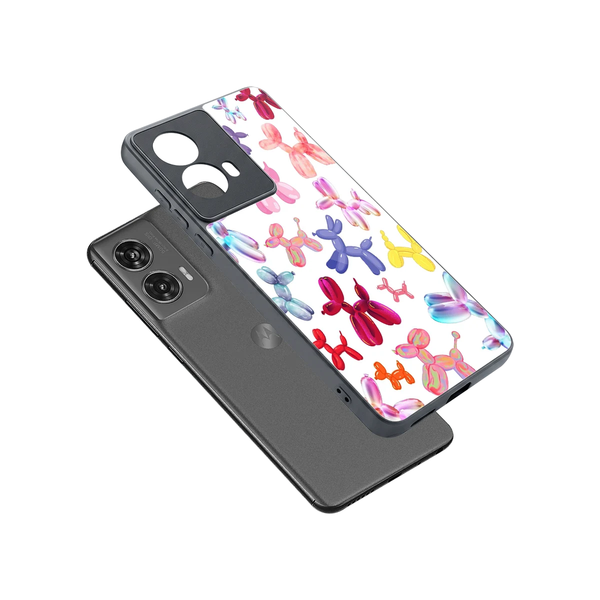 Magic Float sleek motorola edge 50 fusion cover with tempered glass back and TPU edges