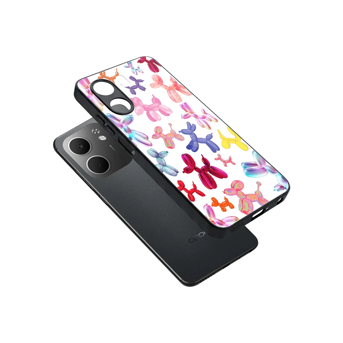 Magic Float sleek oppo a5x 5g cover with tempered glass back and TPU edges