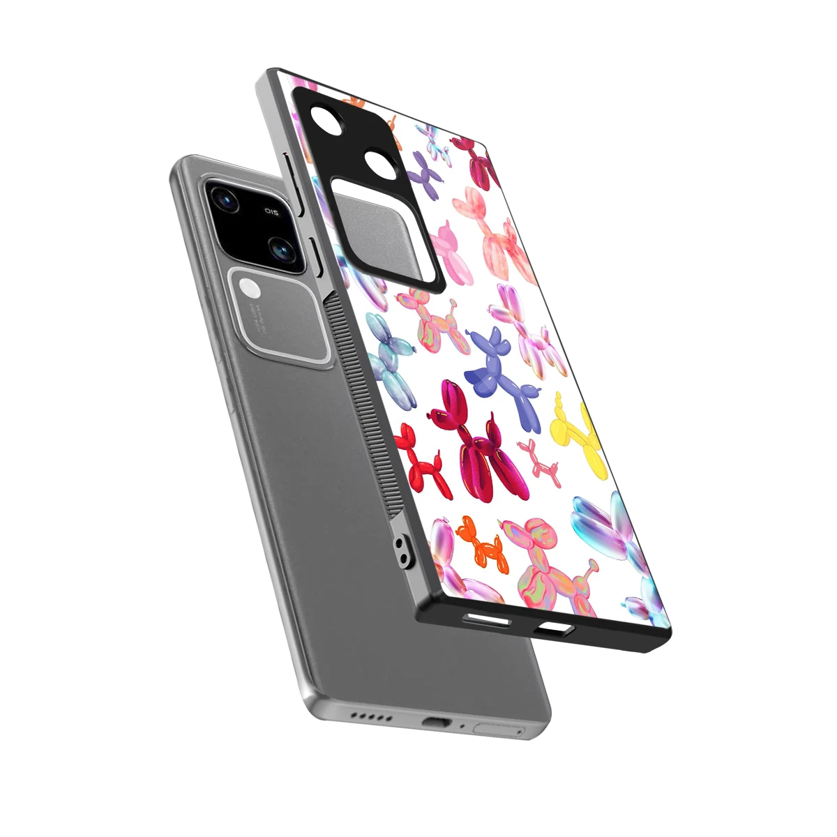 Magic Float sleek vivo v30 cover with tempered glass back and TPU edges