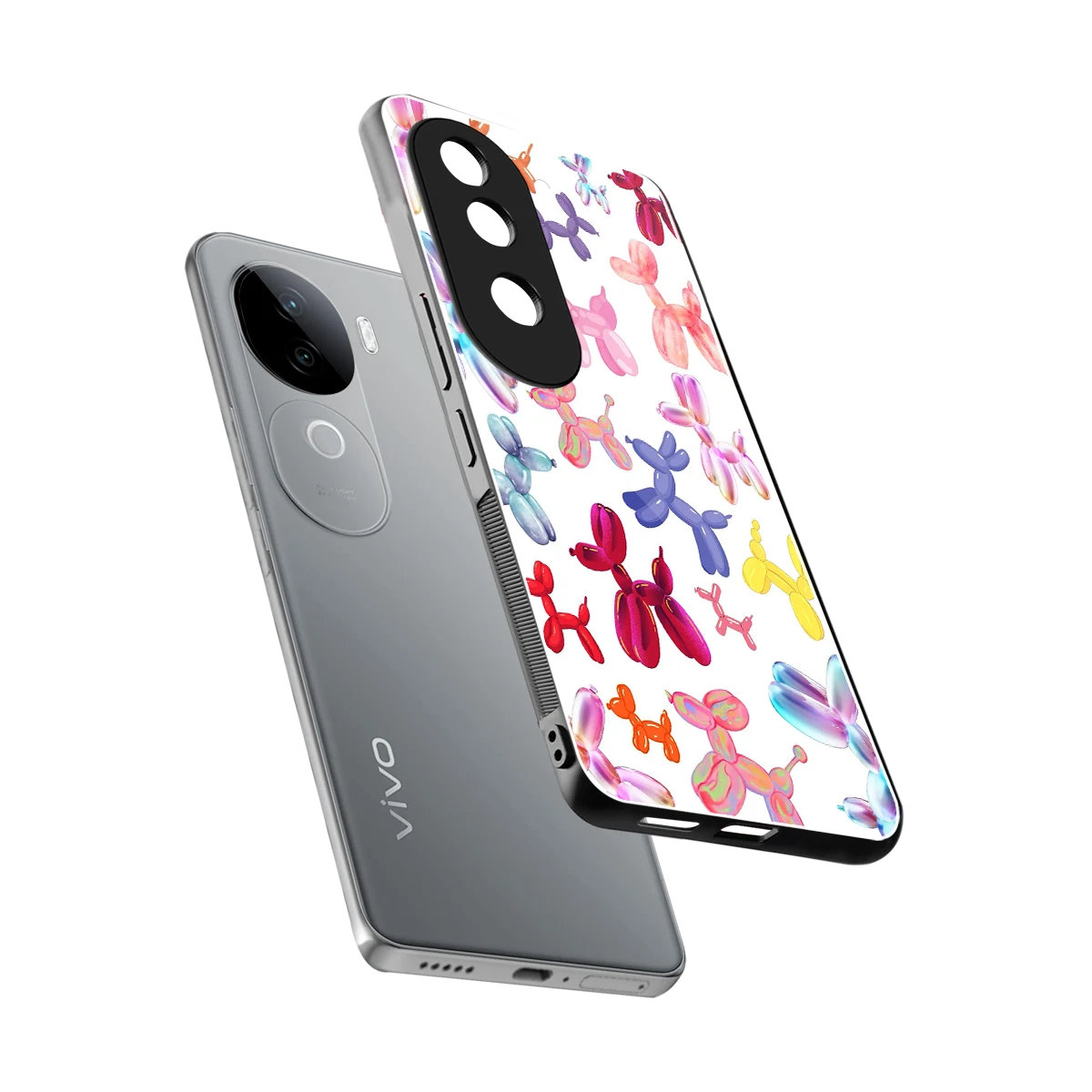Magic Float sleek vivo v40e cover with tempered glass back and TPU edges