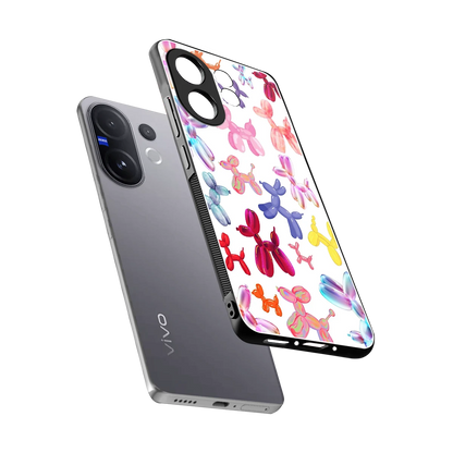 Magic Float sleek vivo v60 cover with tempered glass back and TPU edges