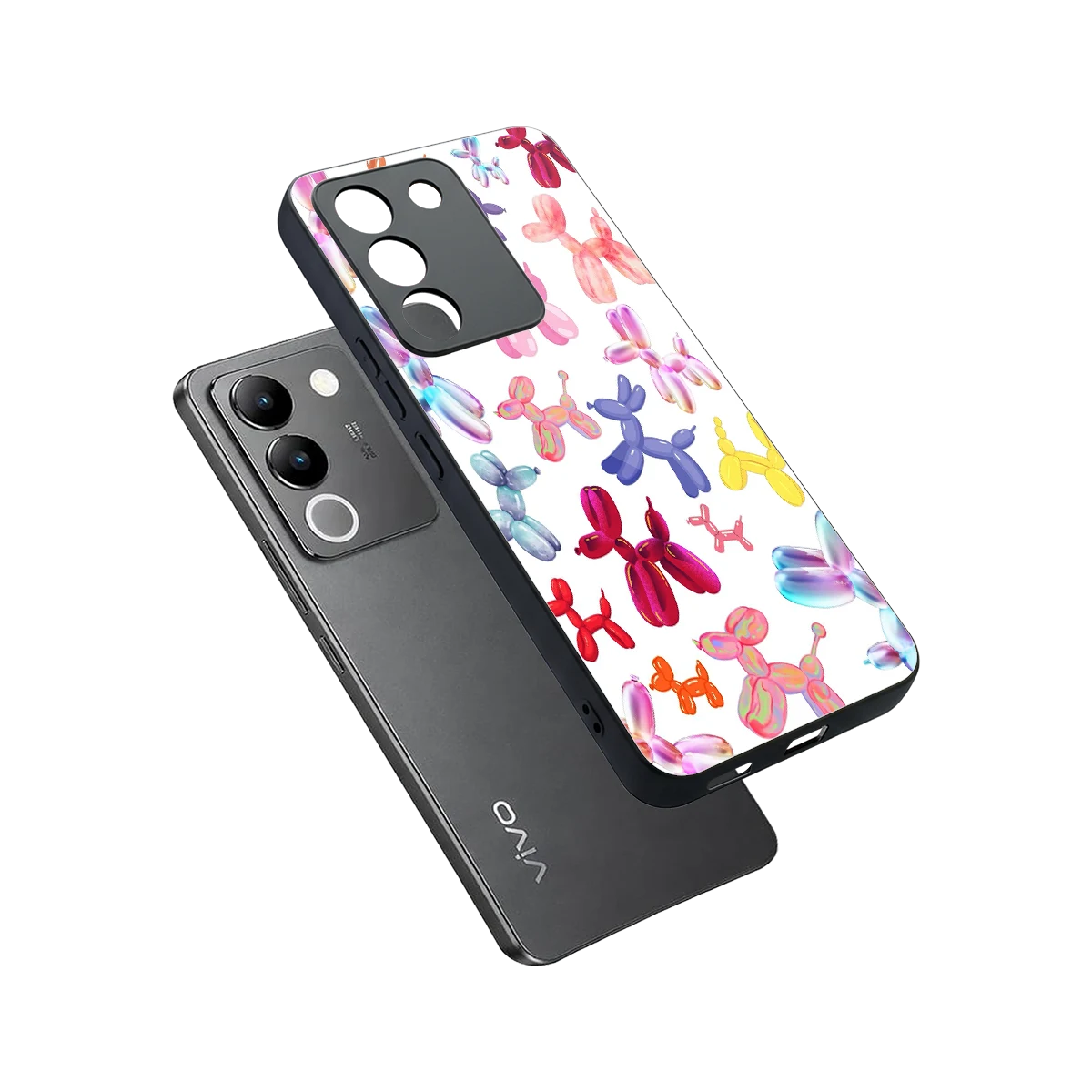 Magic Float sleek vivo y200 5g cover with tempered glass back and TPU edges