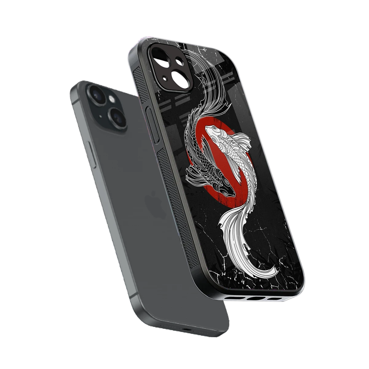 Majestic Marine sleek iphone 15 plus cover with tempered glass back and TPU edges