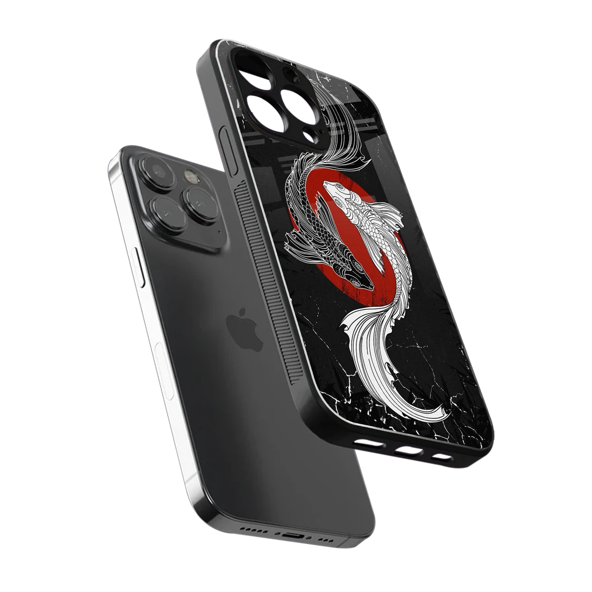 Majestic Marine sleek iphone 15 pro max cover with tempered glass back and TPU edges