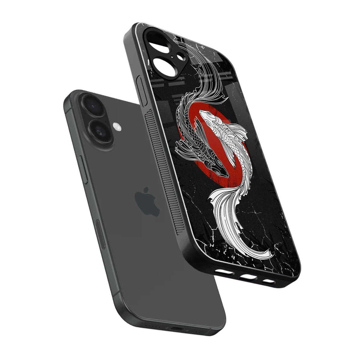 Majestic Marine sleek iPhone 16 cover with tempered glass back and TPU edges