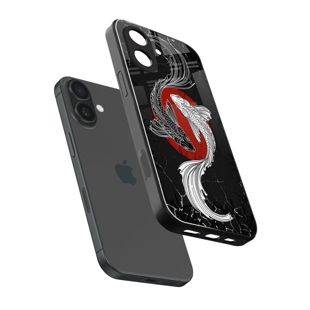 Majestic Marine sleek iphone 17 cover with tempered glass back and TPU edges