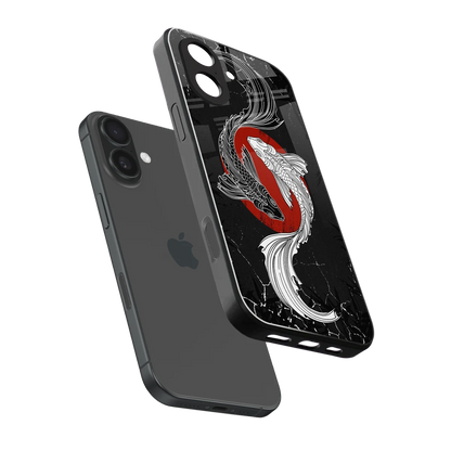 Majestic Marine sleek iphone 17 cover with tempered glass back and TPU edges