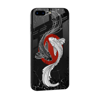 Majestic Marine sleek iphone 8 plus cover with tempered glass back and TPU edges