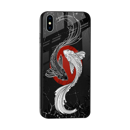 Majestic Marine sleek iphone xs max cover with tempered glass back and TPU edges