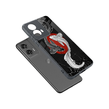 Majestic Marine sleek motorola edge 50 fusion cover with tempered glass back and TPU edges