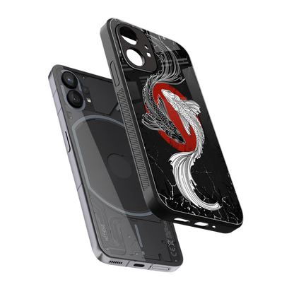 Majestic Marine sleek nothing phone 1 cover with tempered glass back and TPU edges