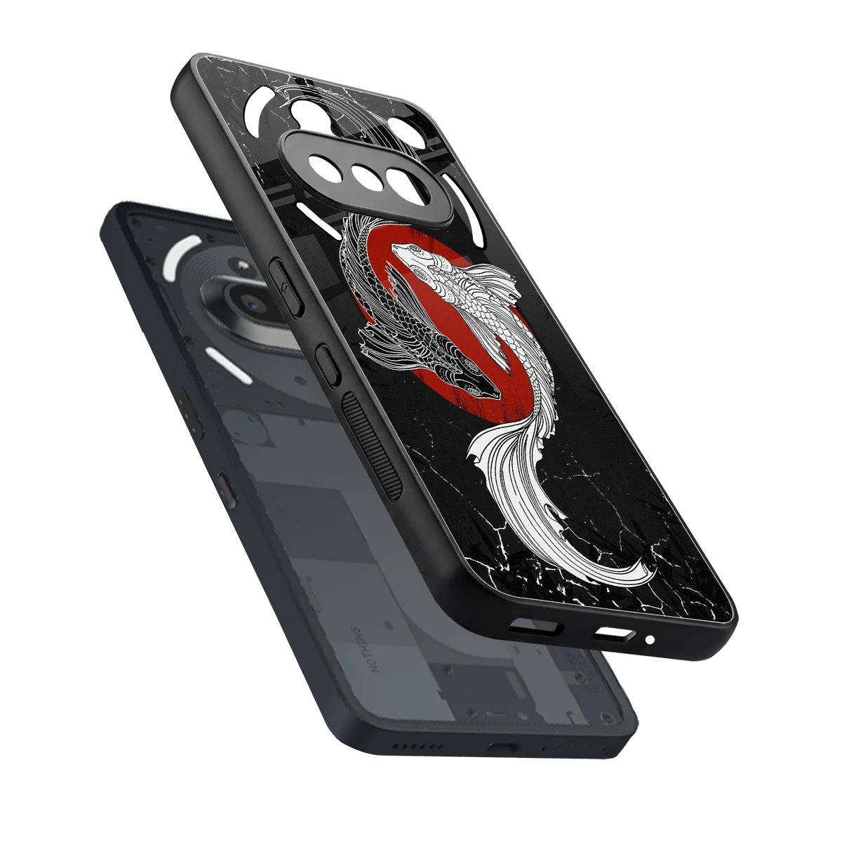 Majestic Marine sleek nothing phone 3a cover with tempered glass back and TPU edges