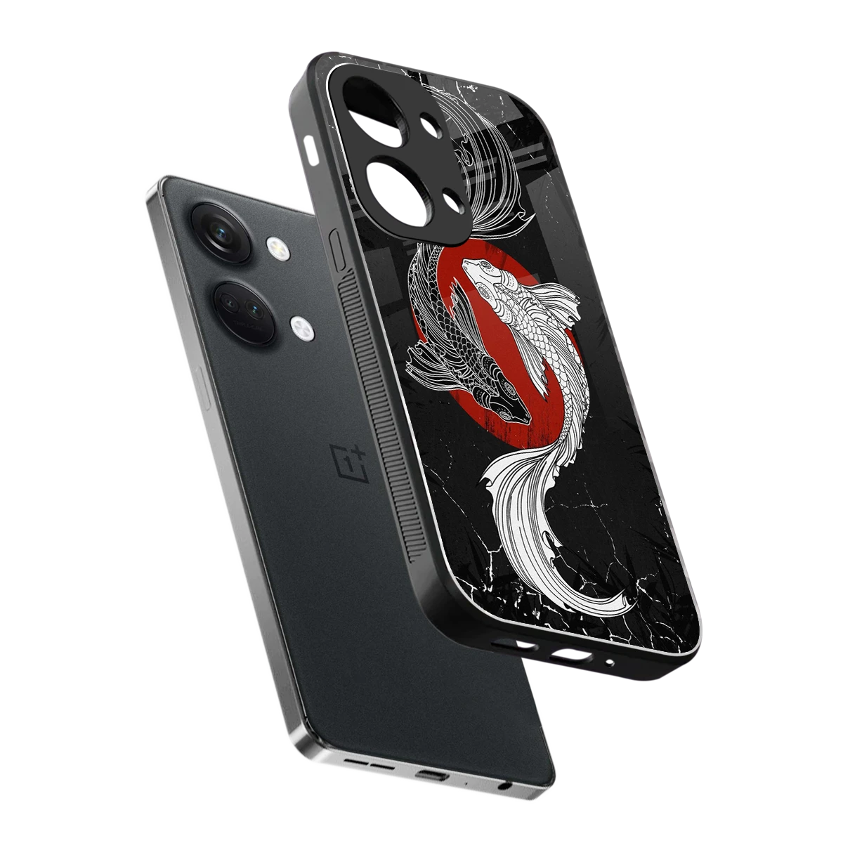 Majestic Marine sleek oneplus nord 3 cover with tempered glass back and TPU edges