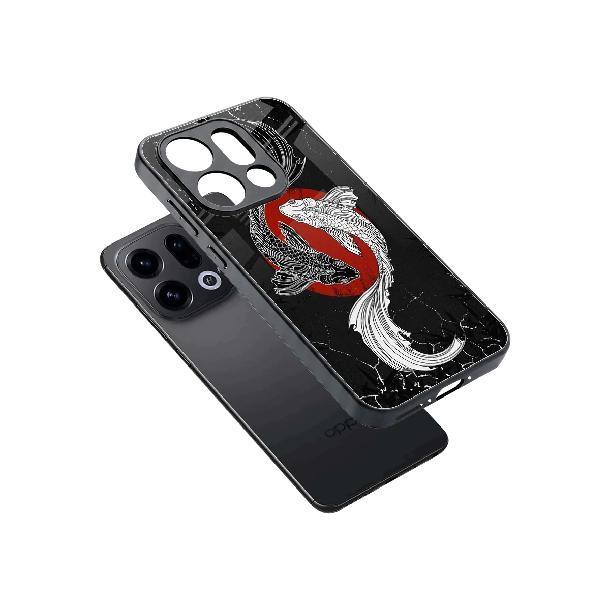 Majestic Marine sleek oppo find x9 cover with tempered glass back and TPU edges