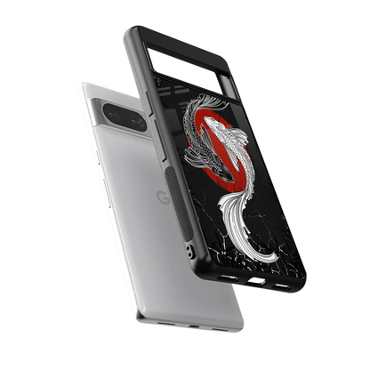 Majestic Marine sleek google pixel 8 cover with tempered glass back and TPU edges