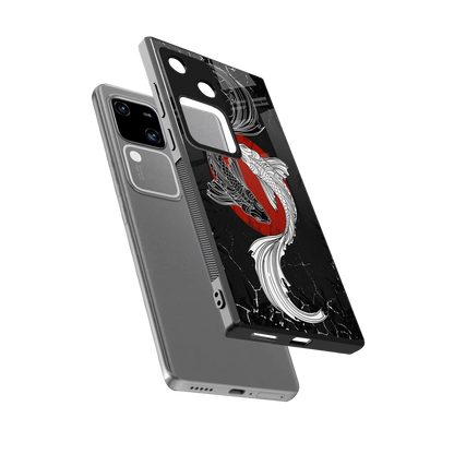 Majestic Marine sleek vivo v30 cover with tempered glass back and TPU edges