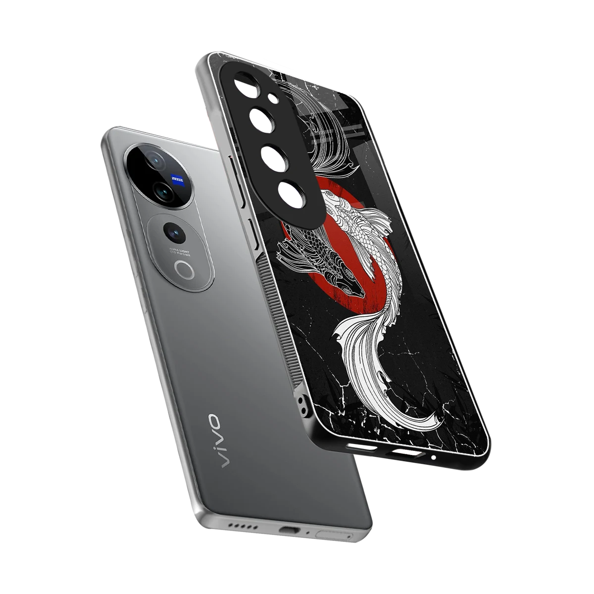 Majestic Marine sleek vivo v40 pro cover with tempered glass back and TPU edges