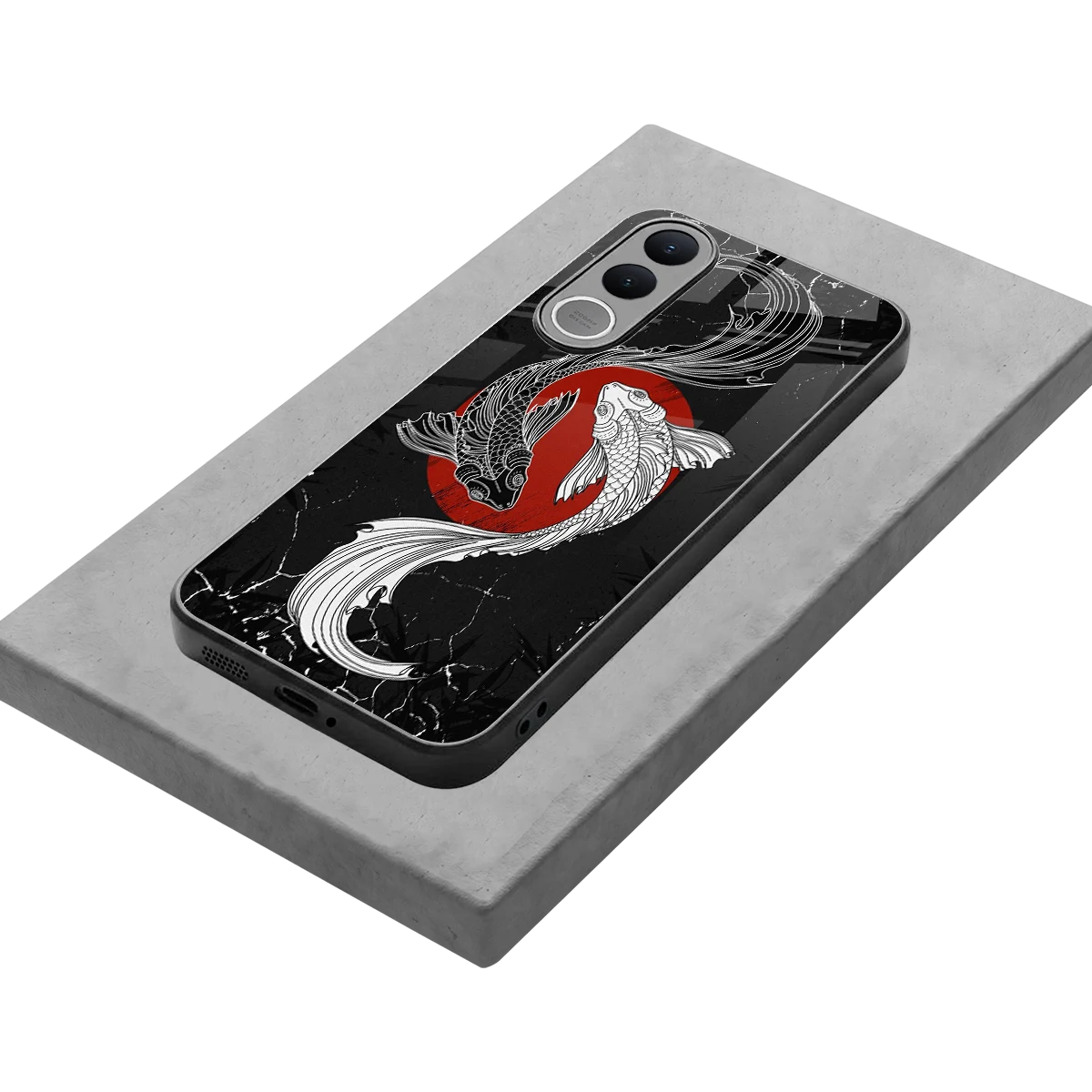 Majestic Marine stylish phone case for vivo v70 fe | glossy glass and slim fit