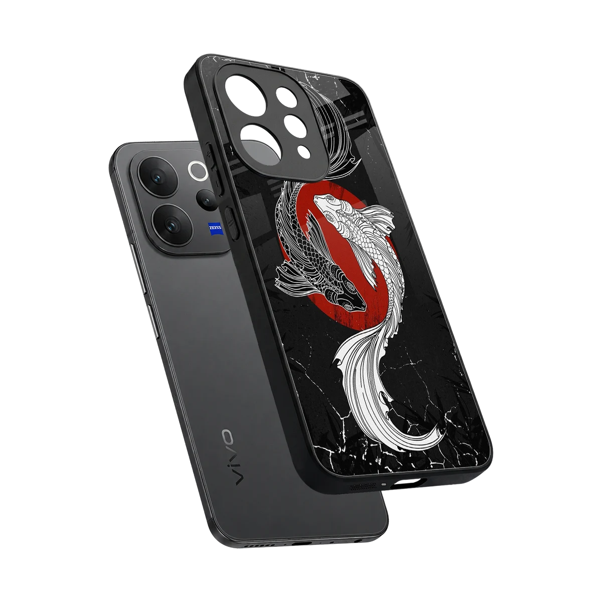 Majestic Marine sleek vivo v70 elite cover with tempered glass back and TPU edges