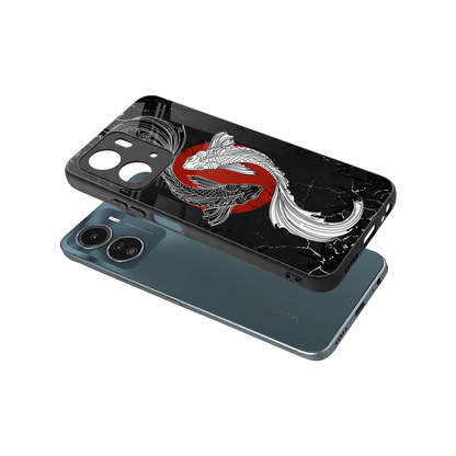 Majestic Marine sleek vivo y16 cover with tempered glass back and TPU edges