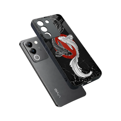 Majestic Marine sleek vivo y200 5g cover with tempered glass back and TPU edges