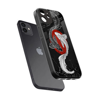 Majestic Marine sleek iphone 12 cover with tempered glass back and TPU edges