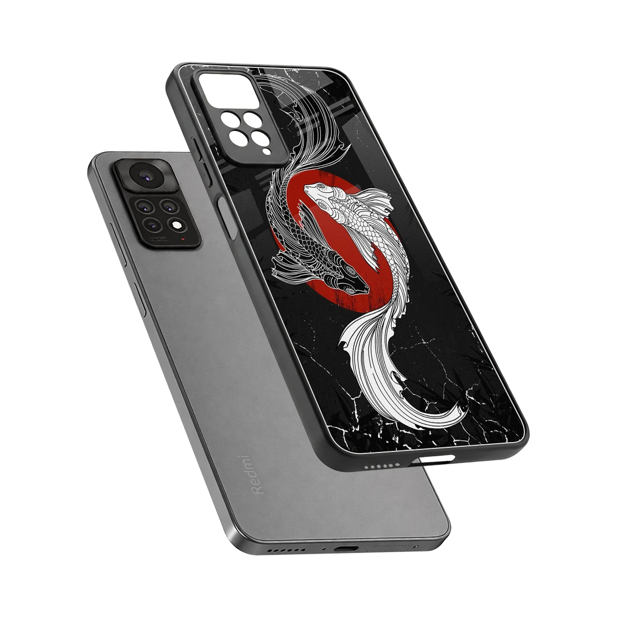 Majestic Marine sleek redmi note 11 pro cover with tempered glass back and TPU edges
