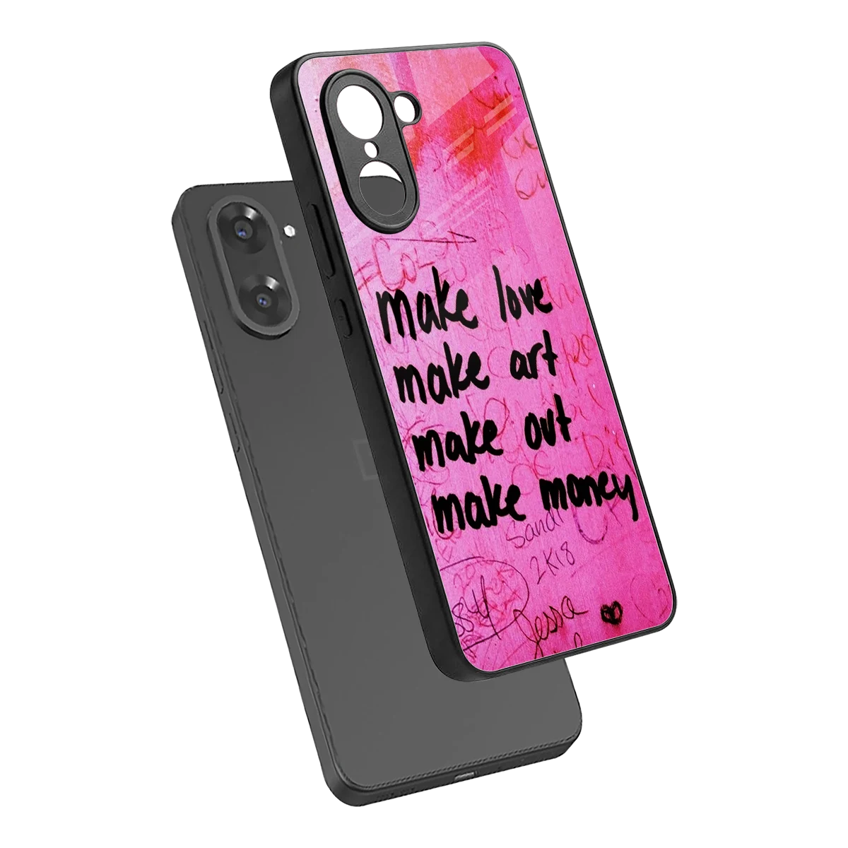 Make Magic sleek oneplus nord ce5 5g cover with tempered glass back and TPU edges