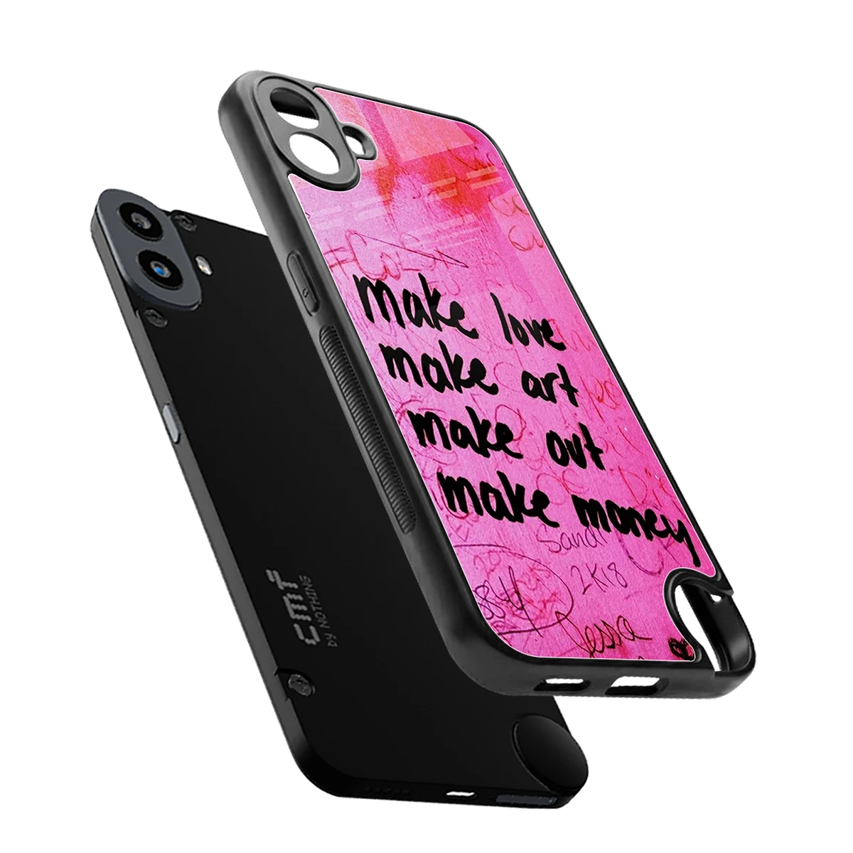 Make Magic sleek cmf nothing phone 1 cover with tempered glass back and TPU edges