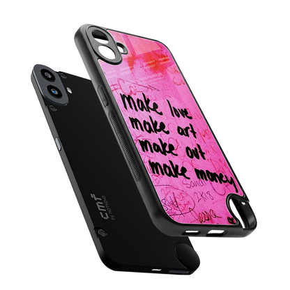 Make Magic sleek cmf nothing phone 1 cover with tempered glass back and TPU edges