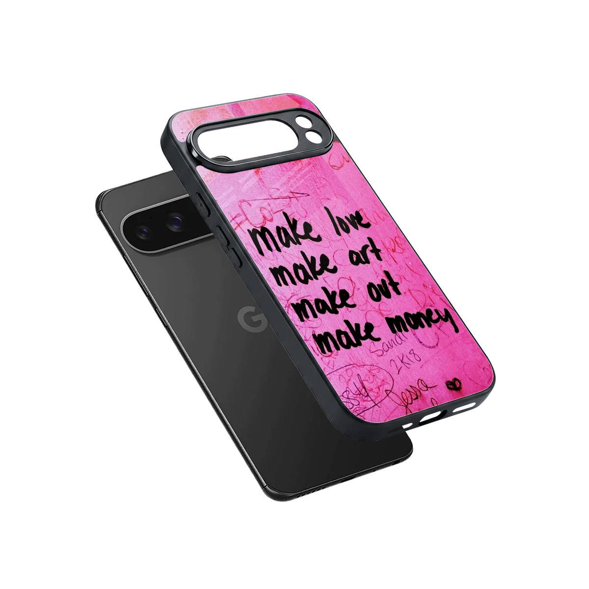 Make Magic sleek google pixel 10 pro xl cover with tempered glass back and TPU edges
