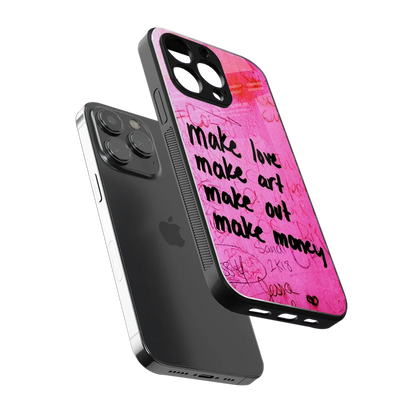Make Magic sleek iphone 13 pro cover with tempered glass back and TPU edges