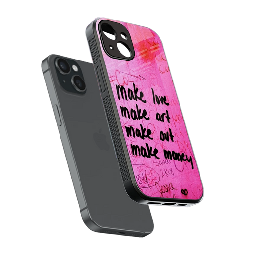 Make Magic sleek iphone 14 cover with tempered glass back and TPU edges