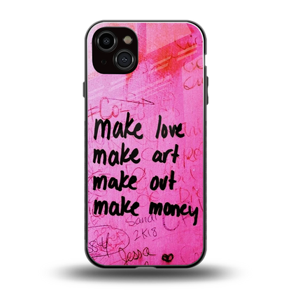 Make Magic back phone cover | glass case for iphone 15 plus