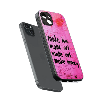 Make Magic sleek iphone 15 plus cover with tempered glass back and TPU edges