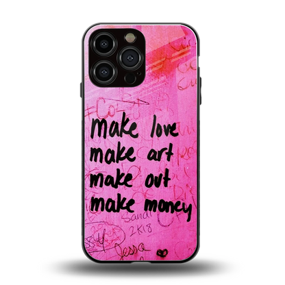 Make Magic back phone cover | glass case for iphone 15 pro max