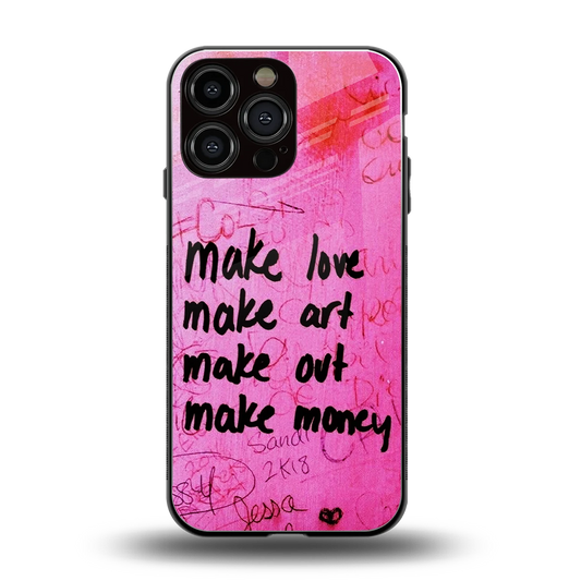 Make Magic back phone cover | glass case for iphone 15 pro max