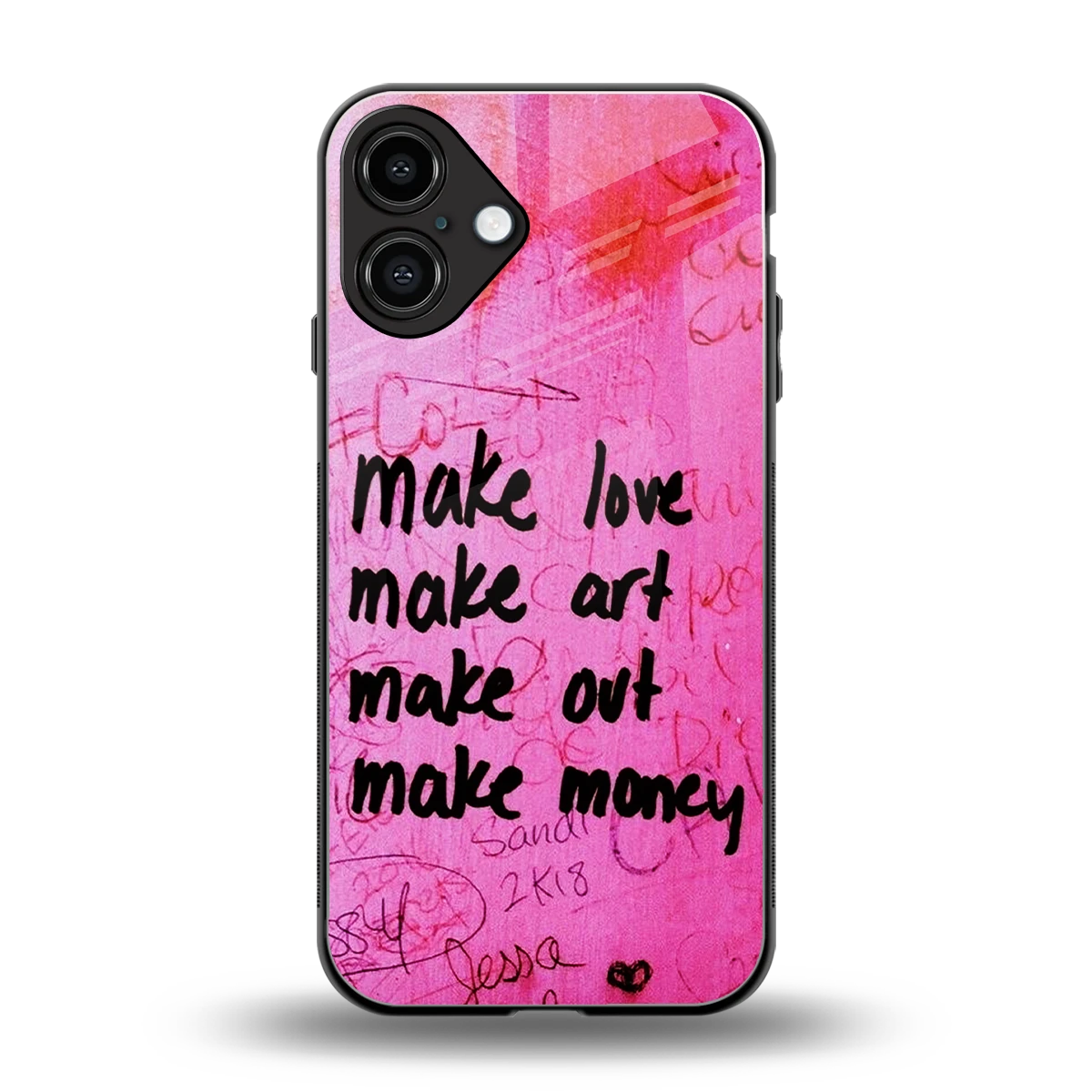 Make Magic back phone cover | glass case for iphone 16 plus