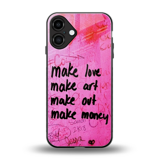 Make Magic back phone cover | glass case for iphone 16 plus