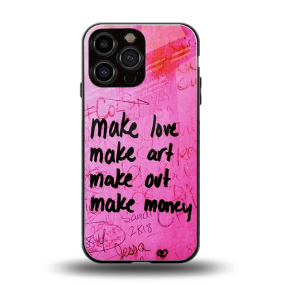 Make Magic back phone cover | glass case for iphone 16 pro max