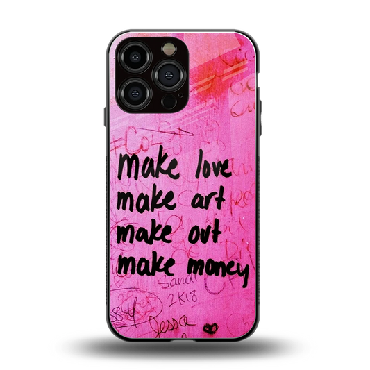 Make Magic back phone cover | glass case for iphone 16 pro max