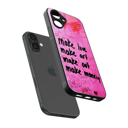 Make Magic sleek iPhone 16 cover with tempered glass back and TPU edges