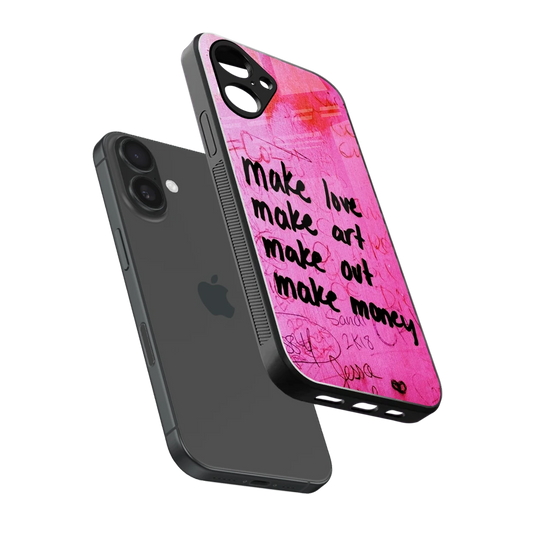 Make Magic sleek iPhone 16 cover with tempered glass back and TPU edges