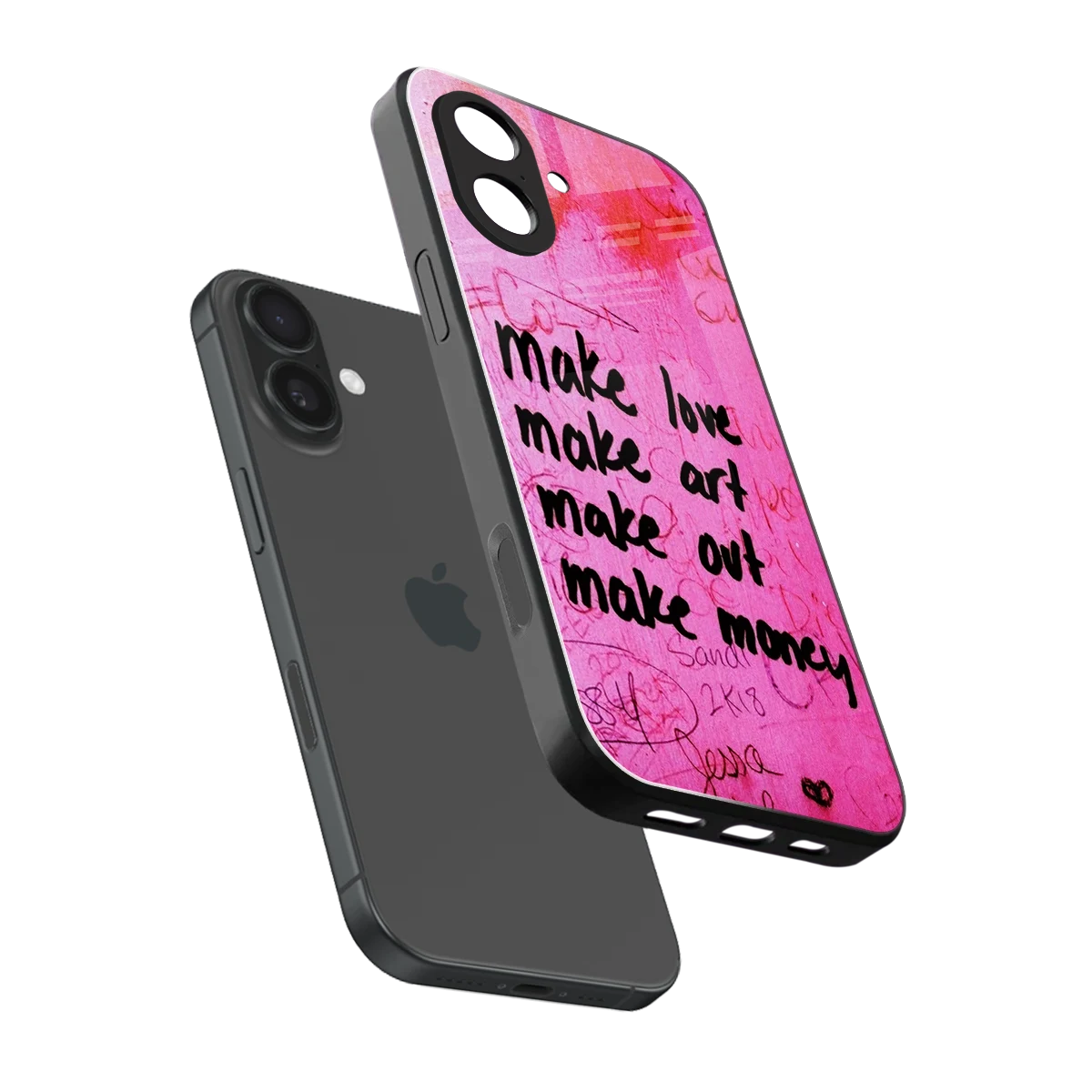 Make Magic sleek iphone 17 cover with tempered glass back and TPU edges