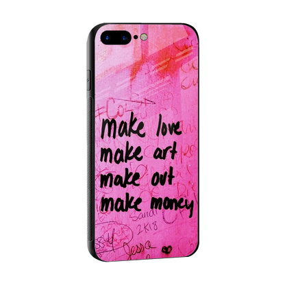 Make Magic sleek iphone 8 plus cover with tempered glass back and TPU edges