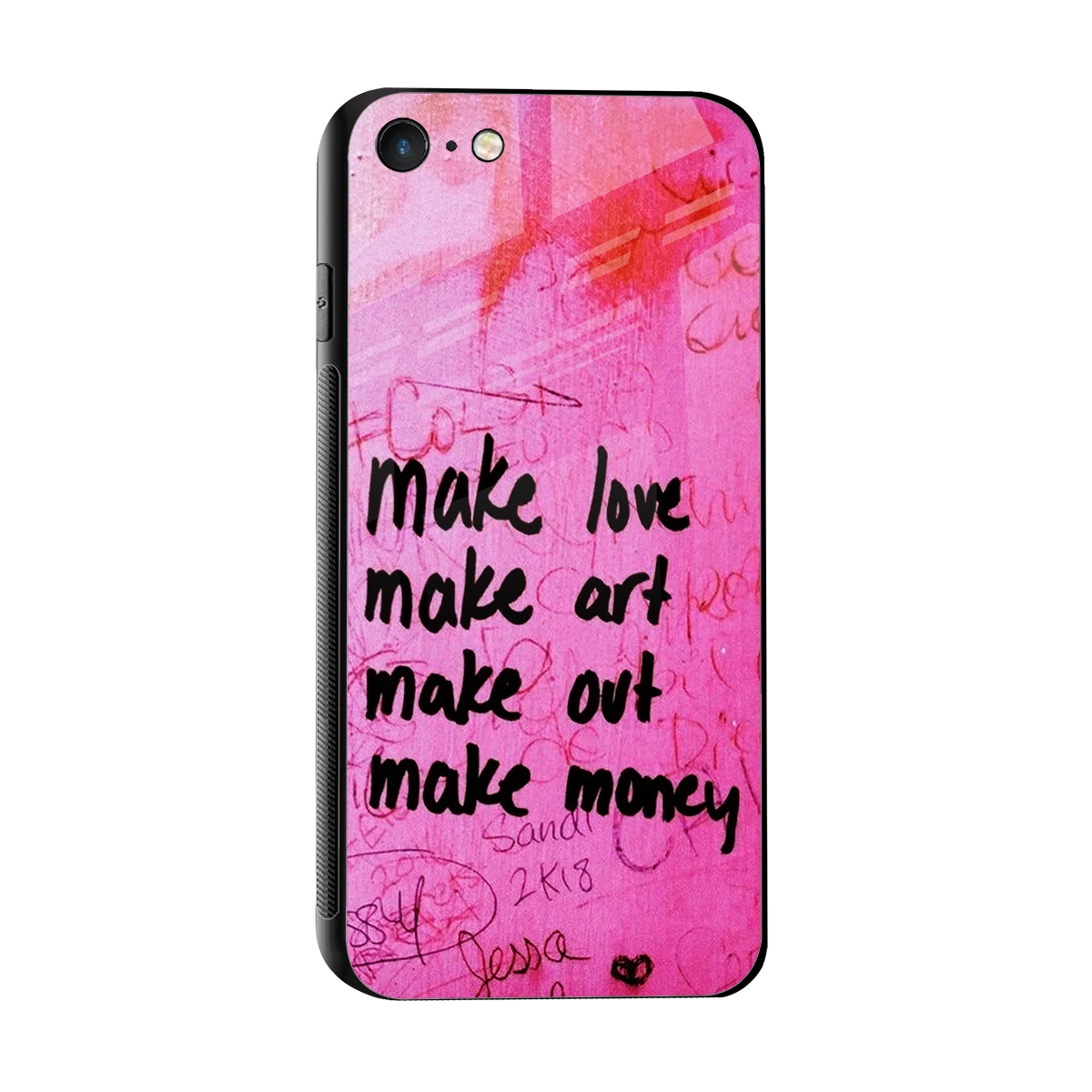 Make Magic sleek iphone 7 cover with tempered glass back and TPU edges