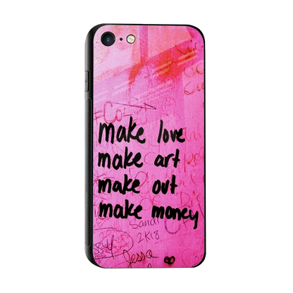 Make Magic sleek iphone 7 cover with tempered glass back and TPU edges